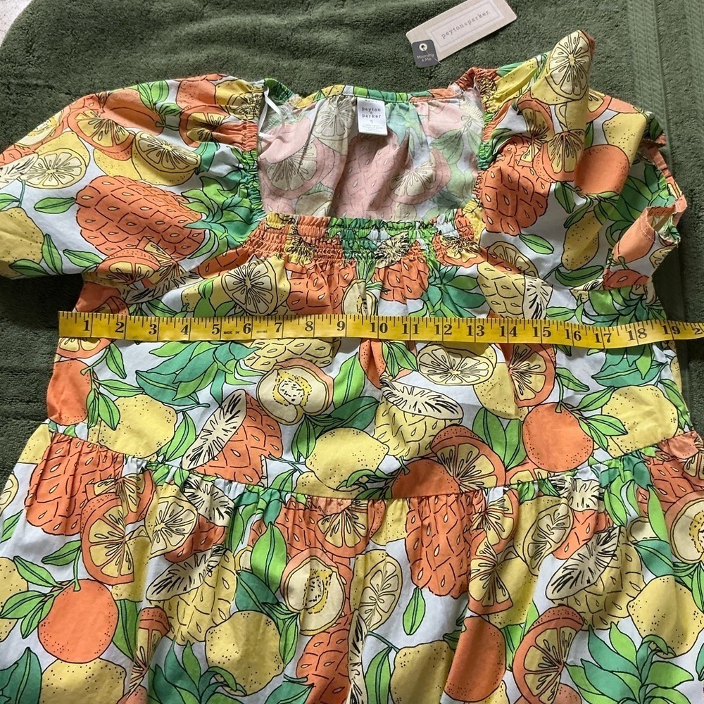 NWT Peyton & Parker Tropical Fruit Print Dress - Picture 8 of 9